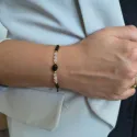 Bransoletka Damska turmalin hematyt kryształ górski talizman ochrony siły i równowagi
